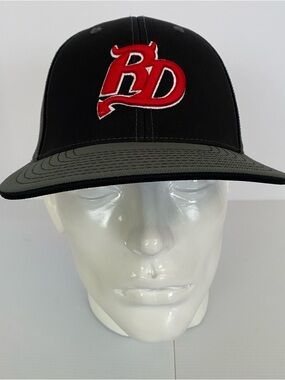 RD Logo Black & Gray Snapback Hat with Red Embroidered Logo